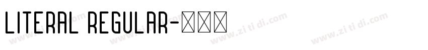 Literal Regular字体转换